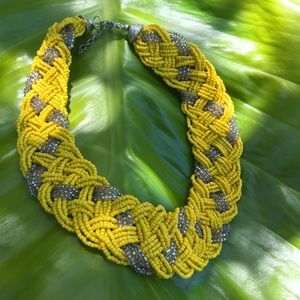 Beaded Summer Statement Necklace 🍋🍋